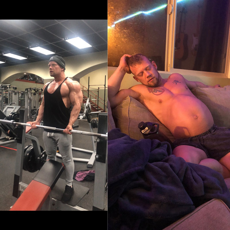 Coach's own transformation image before and after.